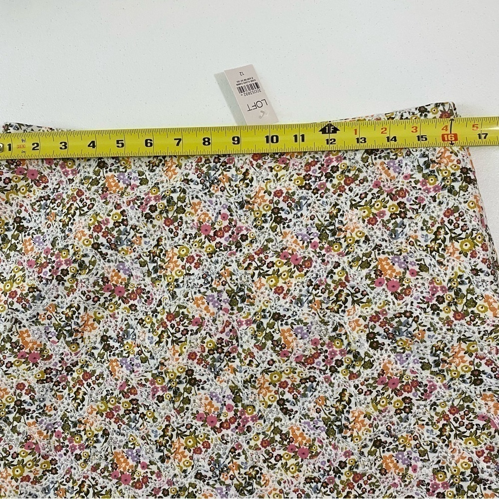 Loft Womens Floral skirt size 12 - Picture 6 of 9